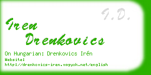 iren drenkovics business card